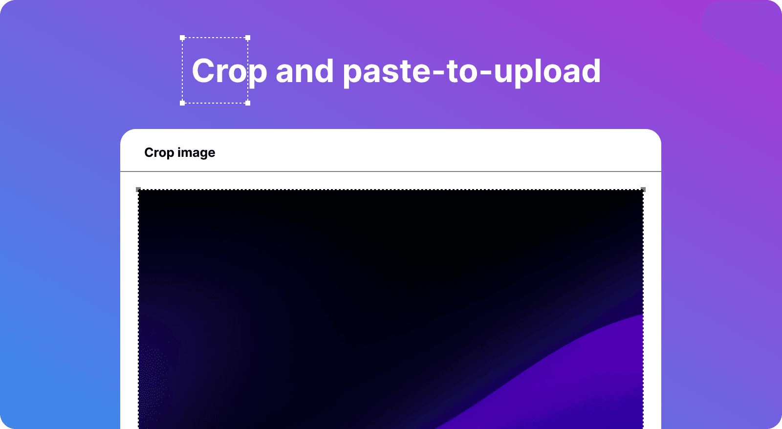 New crop functionality