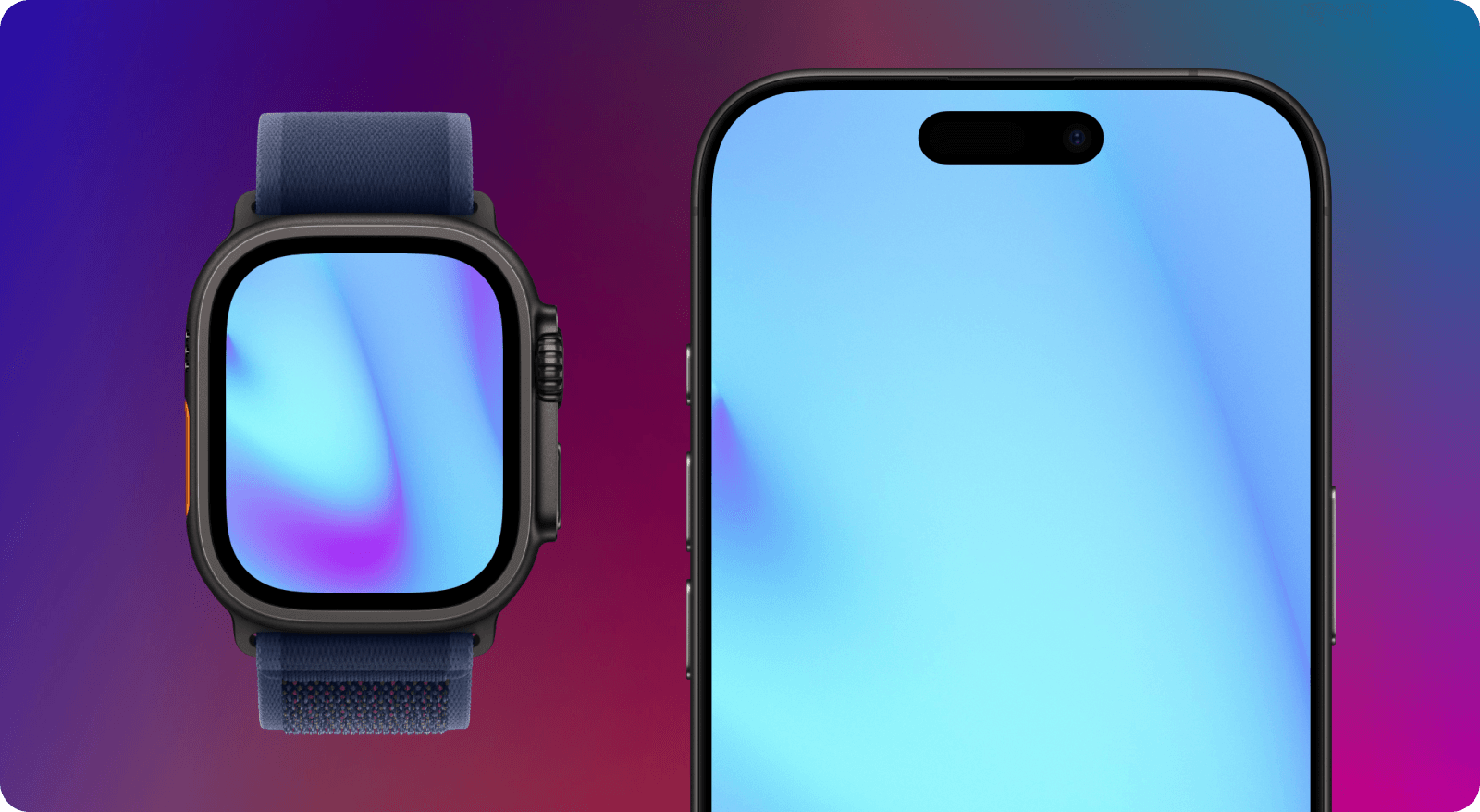 New devices, such as the iPhone 16 Pro and Apple Watch Ultra 2 mockup